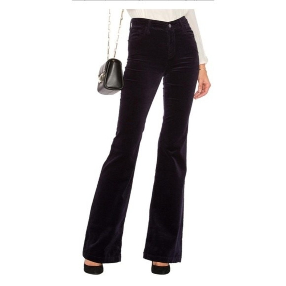 J Brand Martini Velvet Flare Jeans‎ W27 Black Festival Full Length Stretch